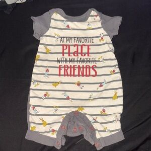 Mickey Mouse Gray and White One Piece